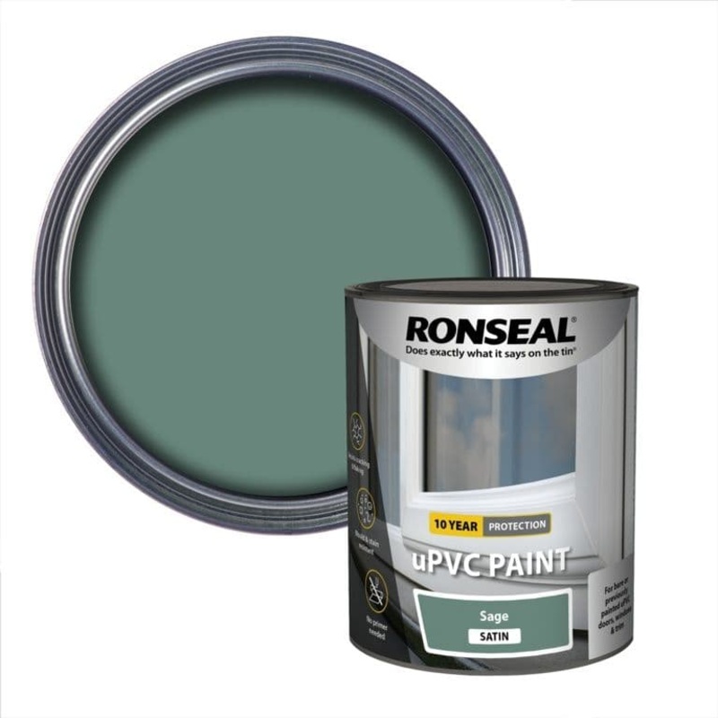 Ronseal UPVC Paint 750ml – Sage Satin
