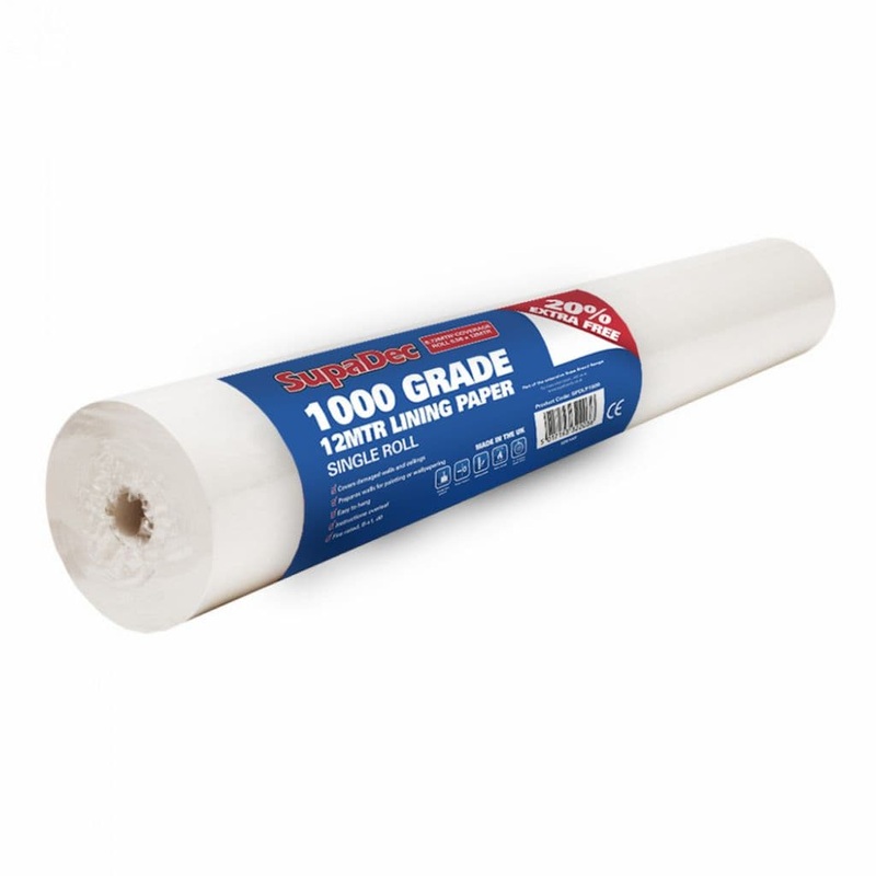 SupaDec Lining Paper 1000 Grade – 10m Plus 20% Free 6.72m2 Coverage