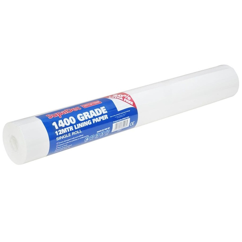SupaDec Lining Paper 1400 Grade – 10m Plus 20% Free 6.72m2 Coverage