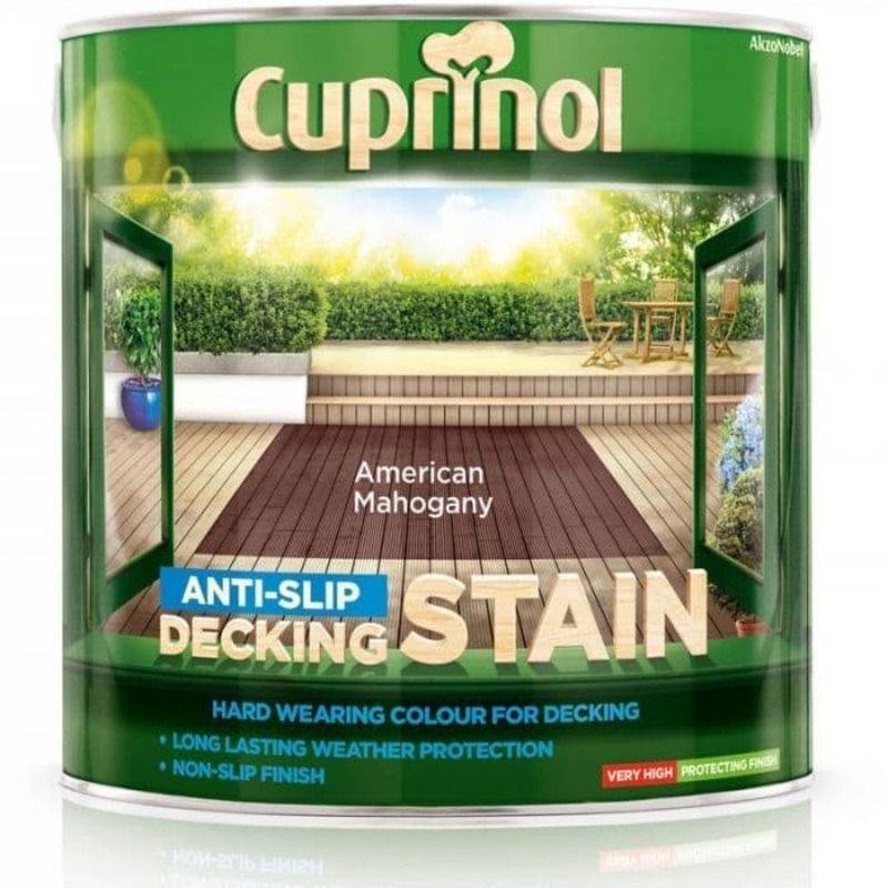 Cuprinol Anti-Slip Decking Stain 2.5L – American Mahogany