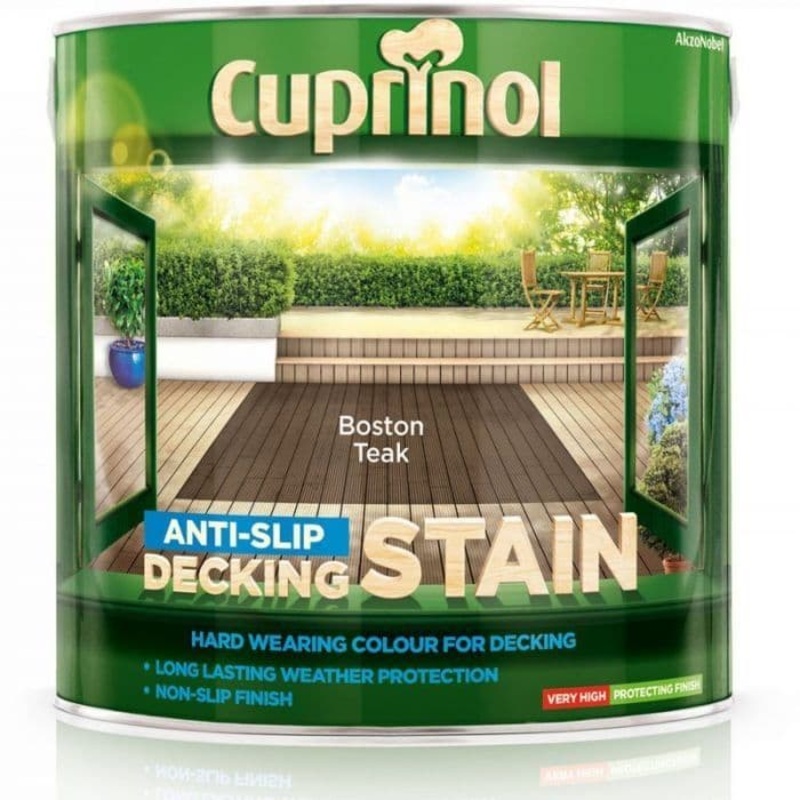 Cuprinol Anti-Slip Decking Stain 2.5L – Boston Teak