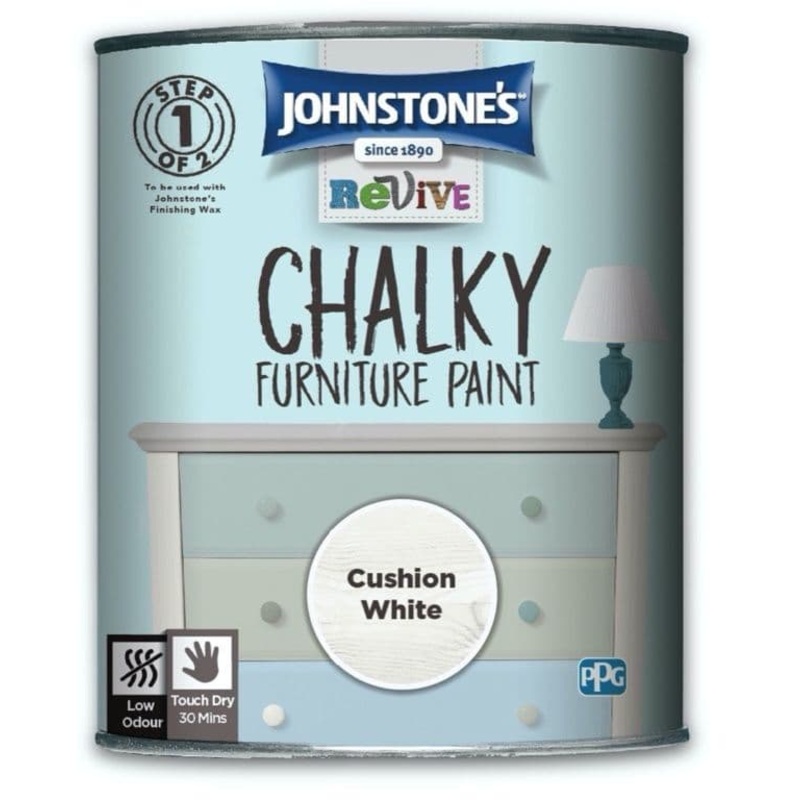 Johnstone’s Chalky Furniture Paint 750ml – Cushion White