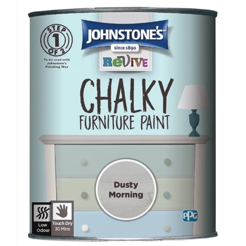 Johnstone’s Chalky Furniture Paint 750ml – Dusty Morning