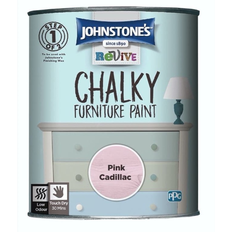 Johnstone’s Chalky Furniture Paint 750ml – Pink Cadillac