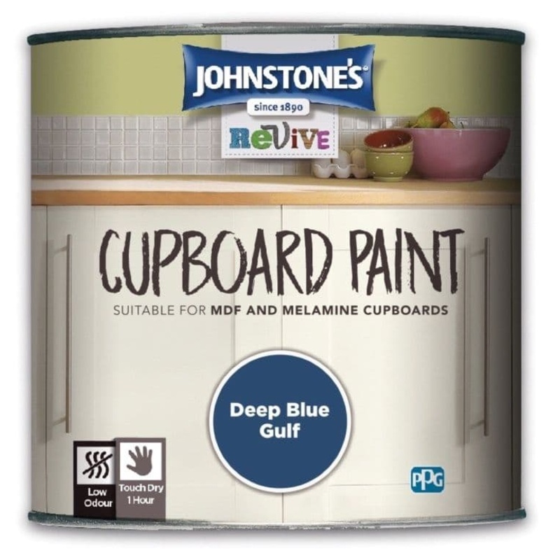 Johnstone’s Cupboard Paint 750ml – Deep Blue Gulf