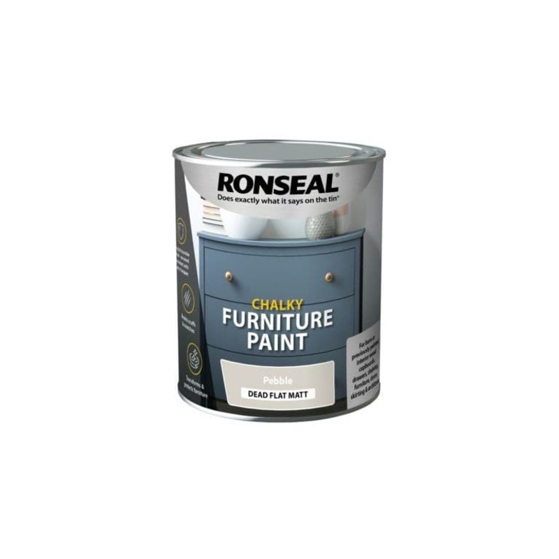 Ronseal Chalky Furniture Paint 750ml – Pebble