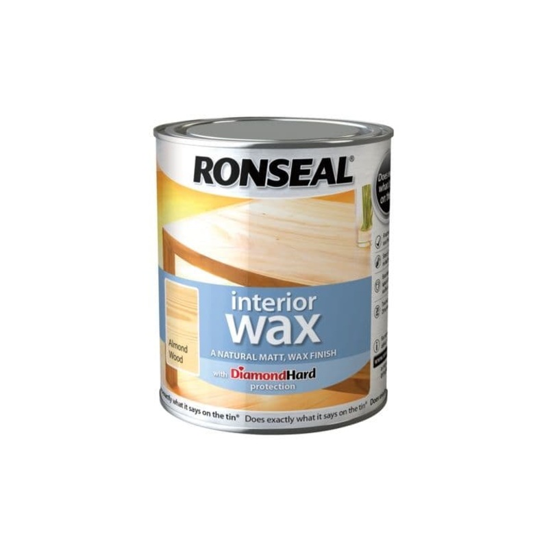 Ronseal Interior Wax Matt 750ml – Almond Wood