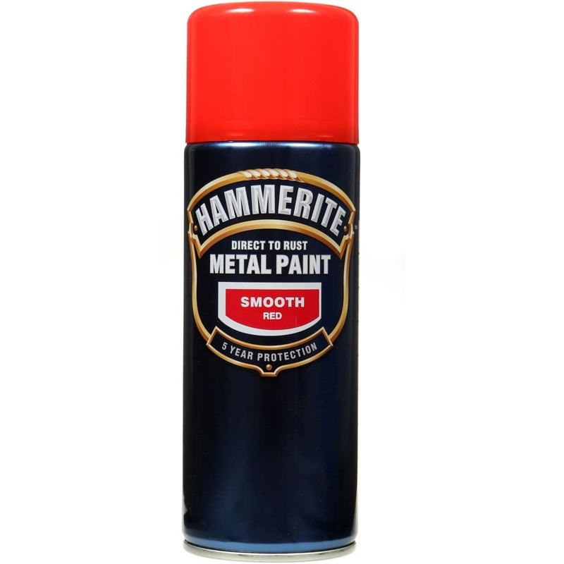 Hammerite Metal Paint 400ml Aerosol – Smooth Red