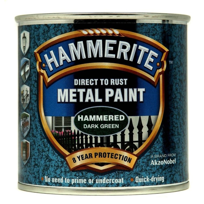 Hammerite Metal Paint Hammered 250ml – Dark Green