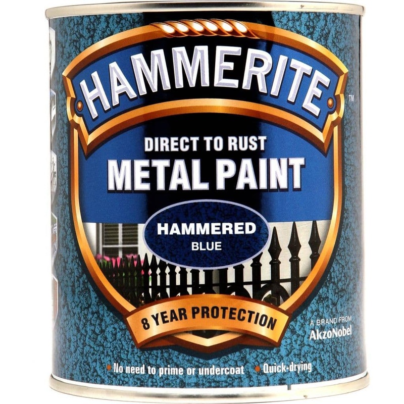 Hammerite Metal Paint Hammered 750ml – Blue