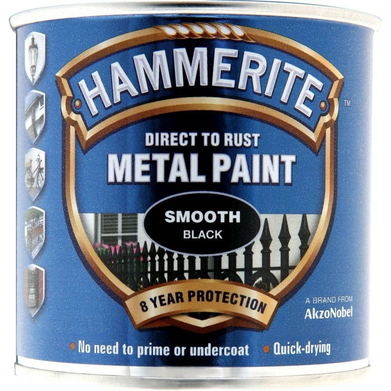 Hammerite Metal Paint Smooth 250ml – Black