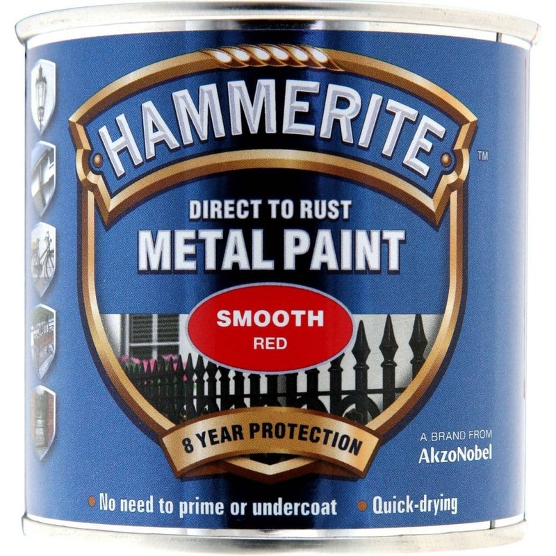 Hammerite Metal Paint Smooth 250ml – Red
