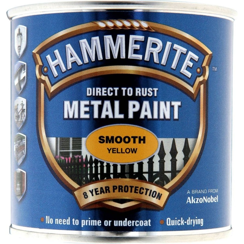 Hammerite Metal Paint Smooth 250ml – Yellow