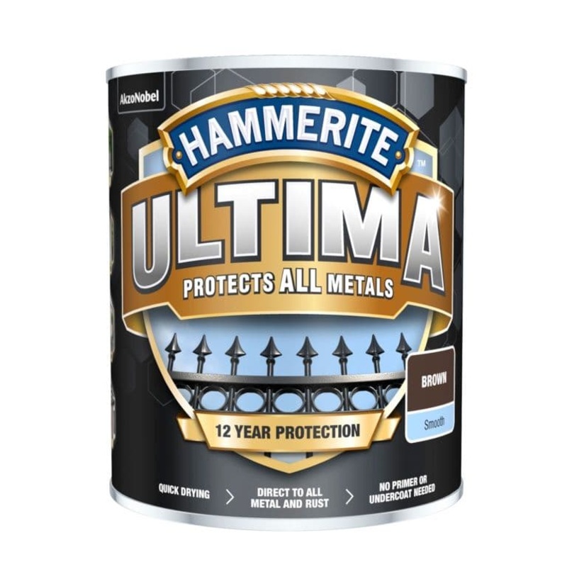 Hammerite Ultima Smooth Metal Paint – 750ml Brown