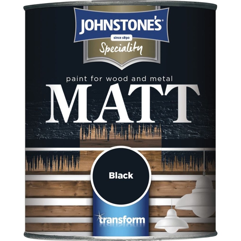 Johnstone’s Paint For Wood & Metal – 750ml Black Matt