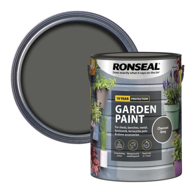 Ronseal Garden Paint 2.5L – Charcoal Grey