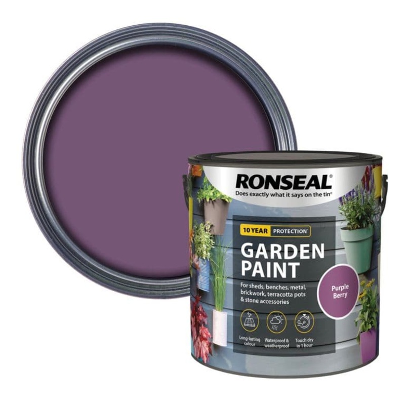 Ronseal Garden Paint 2.5L – Purple Berry