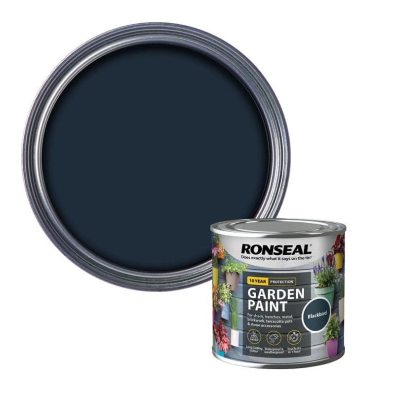 Ronseal Garden Paint 250ml – Blackbird