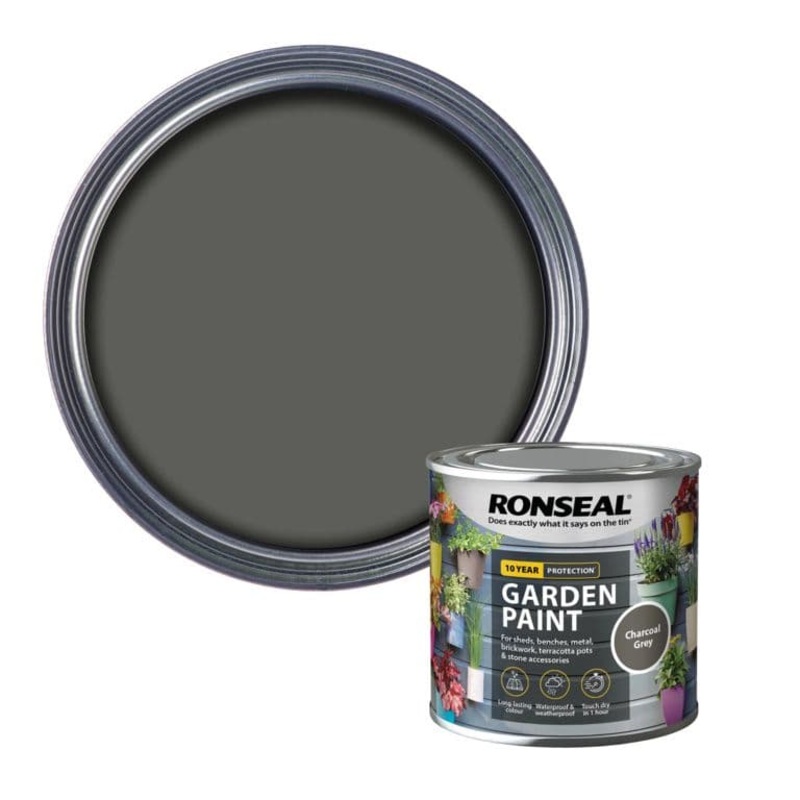 Ronseal Garden Paint 250ml – Charcoal Grey