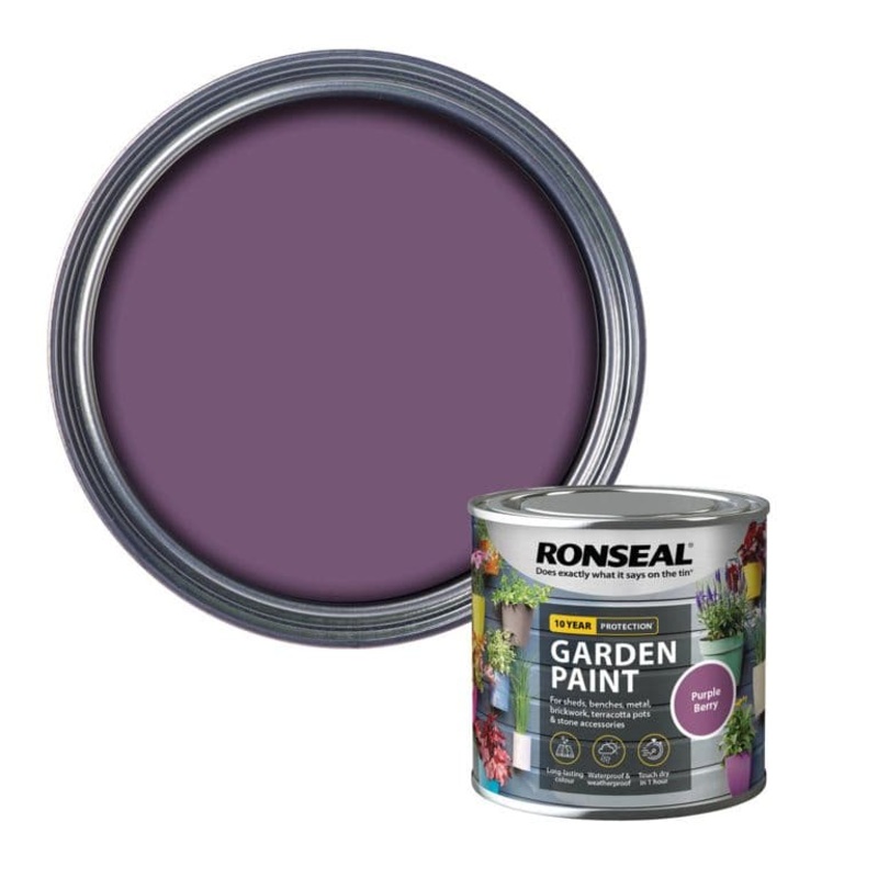 Ronseal Garden Paint 250ml – Purple Berry