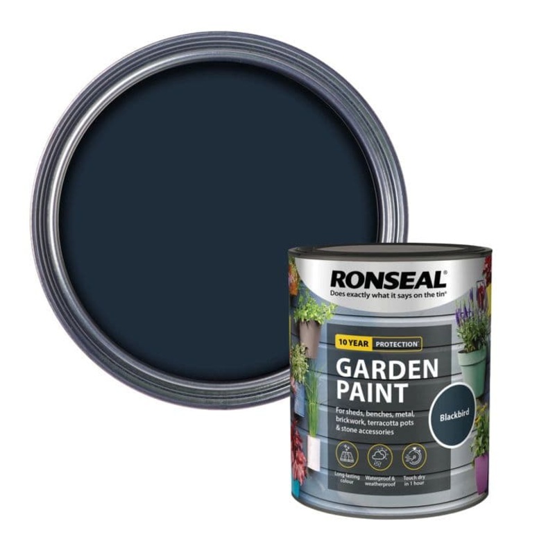 Ronseal Garden Paint 750ml – Blackbird