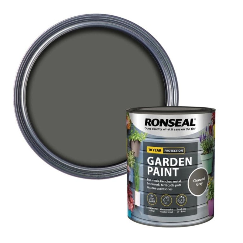 Ronseal Garden Paint 750ml – Charcoal Grey