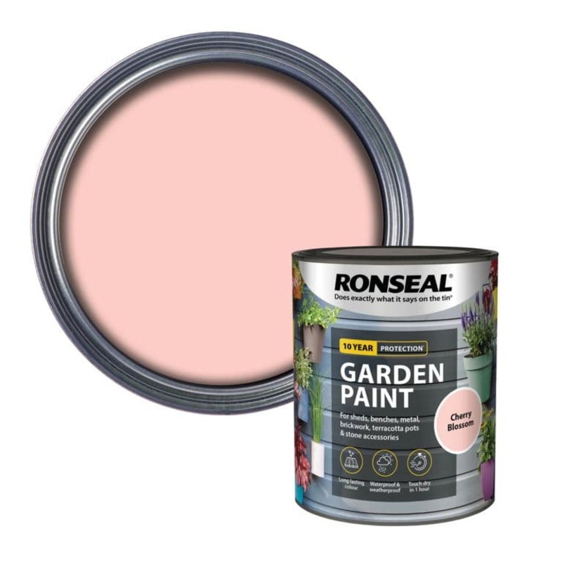 Ronseal Garden Paint 750ml – Cherry Blossom