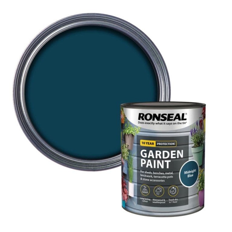 Ronseal Garden Paint 750ml – Midnight Blue