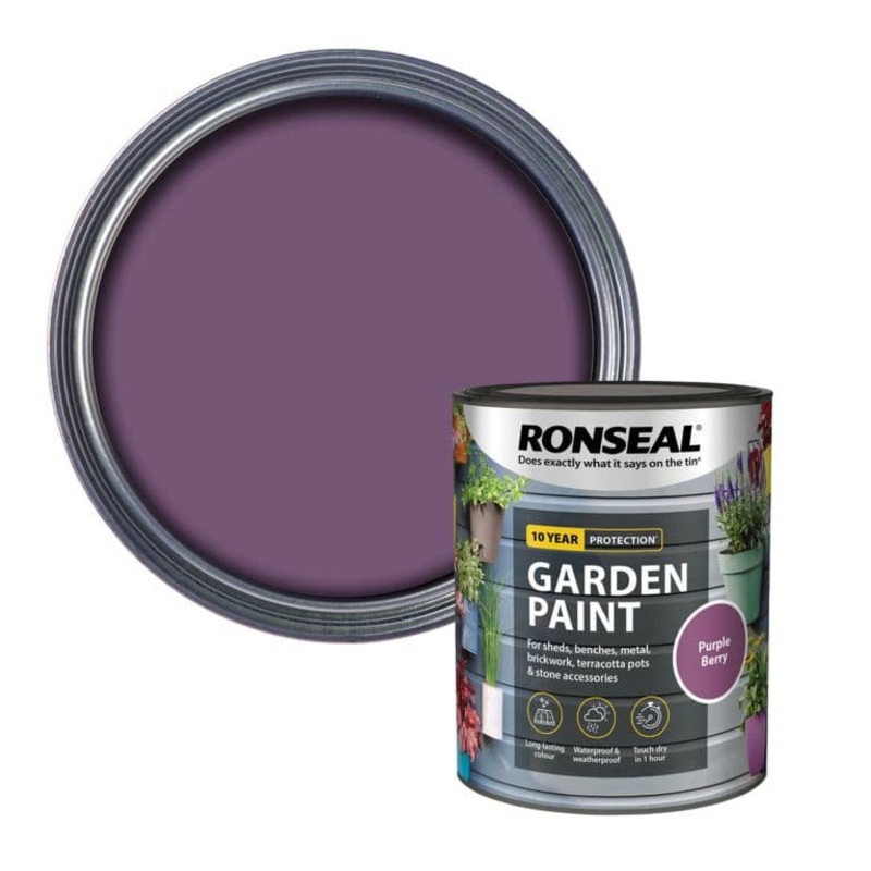 Ronseal Garden Paint 750ml – Purple Berry