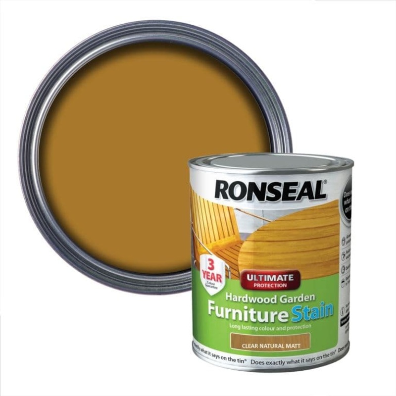 Ronseal Hardwood Furniture Stain 750ml – Clear Natural Matt