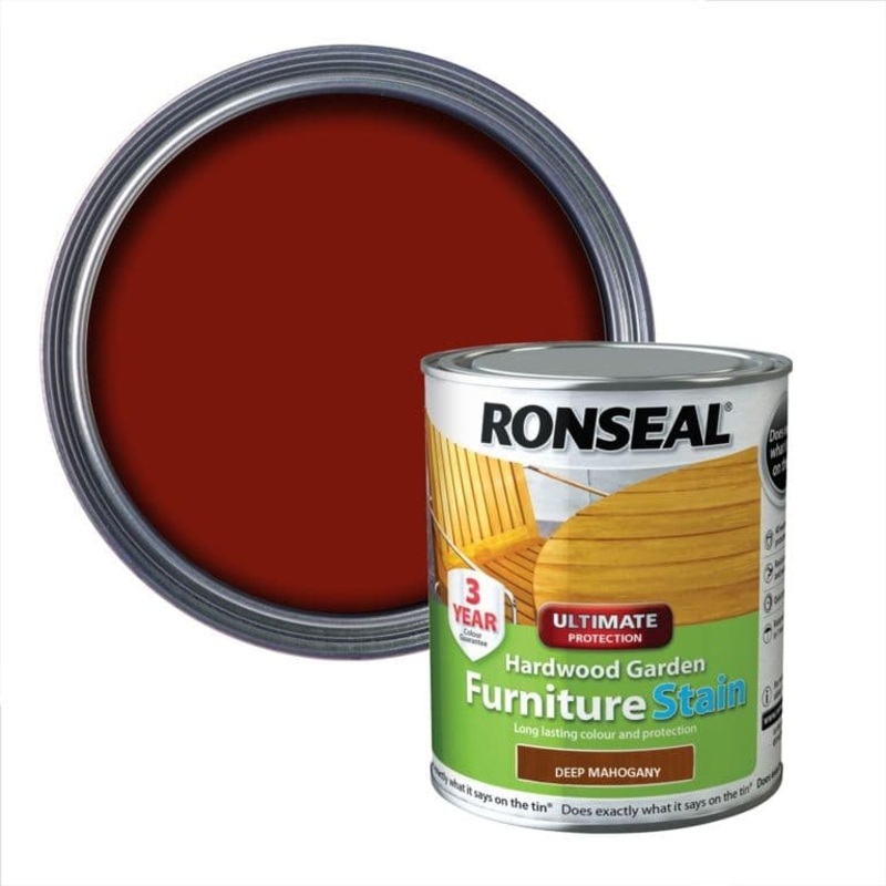 Ronseal Hardwood Furniture Stain 750ml – Deep Mahogany