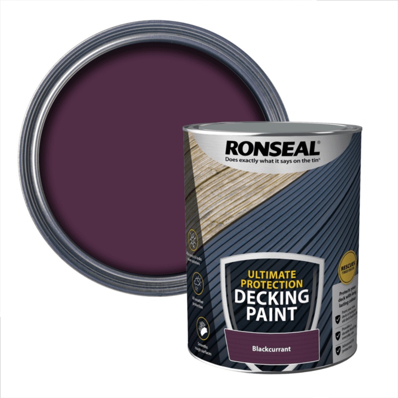 Ronseal Ultimate Protection Decking Stain 5L – Blackcurrant