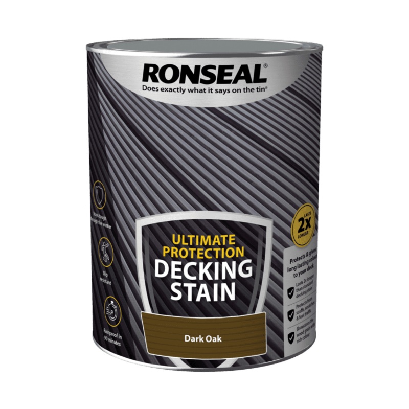 Ronseal Ultimate Protection Decking Stain 5L – Dark Oak