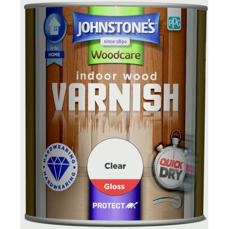 Johnstone’s Indoor Wood Varnish – Clear Gloss – 750ml
