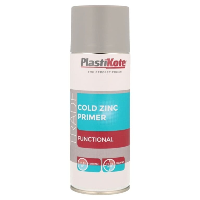 PlastiKote Cold Zinc Primer Spray – 400ml