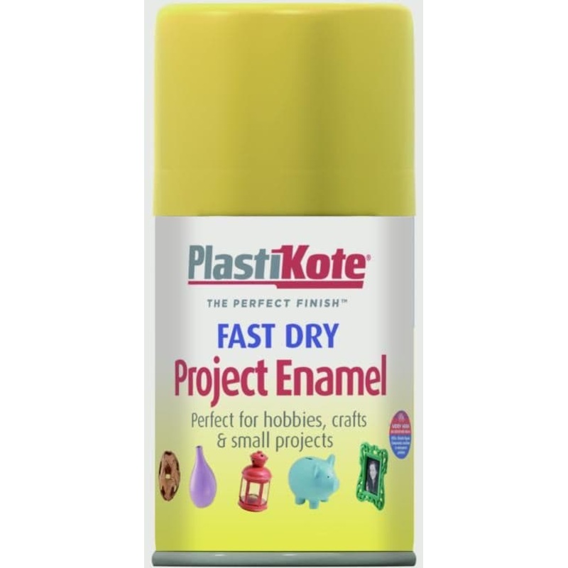 PlastiKote Fast Dry Enamel Aerosol Paint – Buttercup Yellow -100ml