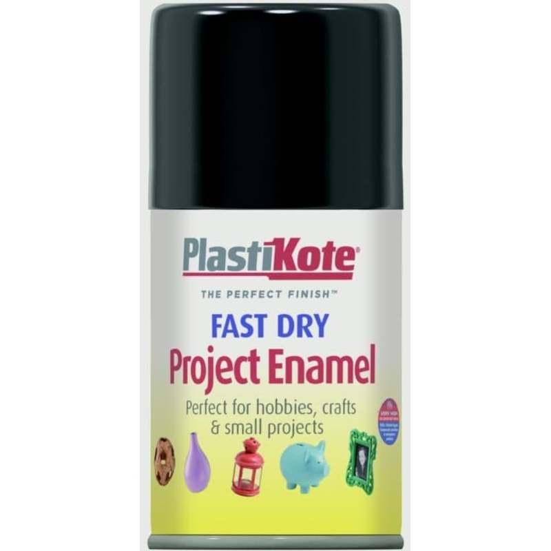 PlastiKote Fast Dry Enamel Aerosol Paint – Gloss Black – 100ml