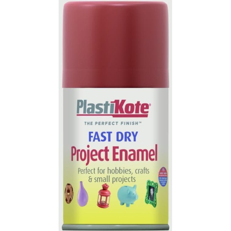 PlastiKote Fast Dry Enamel Aerosol Paint – Insignia Red – 100ml