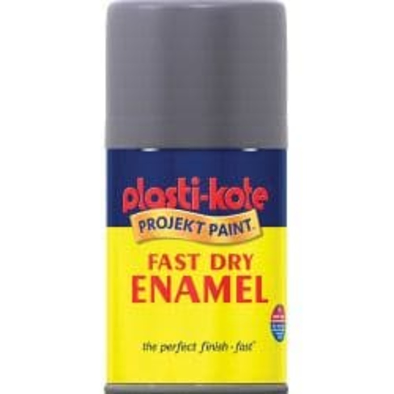 PlastiKote Fast Dry Enamel Aerosol Paint – Pewter – 100ml