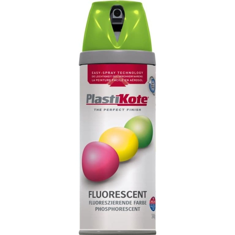 PlastiKote Fluorescent Spray Paint – Green – 400ml