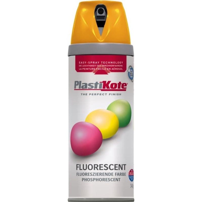 PlastiKote Fluorescent Spray Paint – Orange – 400ml