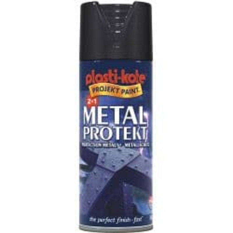 PlastiKote Metal Protekt Paint – 400ml Aerosol Gloss Black