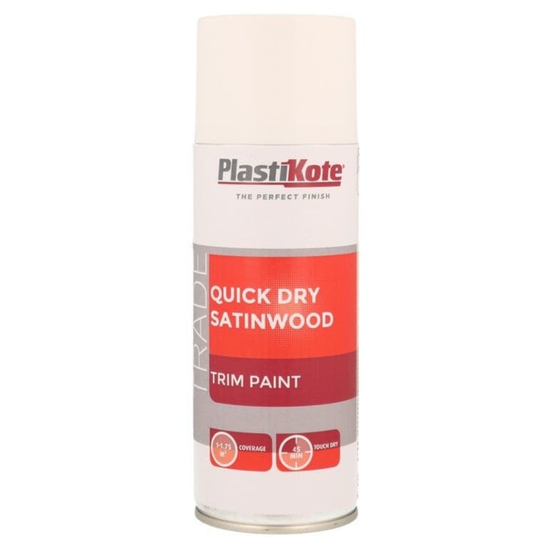 PlastiKote Quick Dry Satinwood 400ml – White