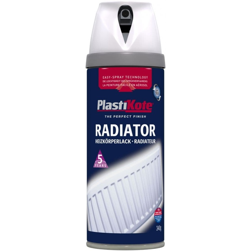 PlastiKote Radiator Spray Paint – 400ml Satin White
