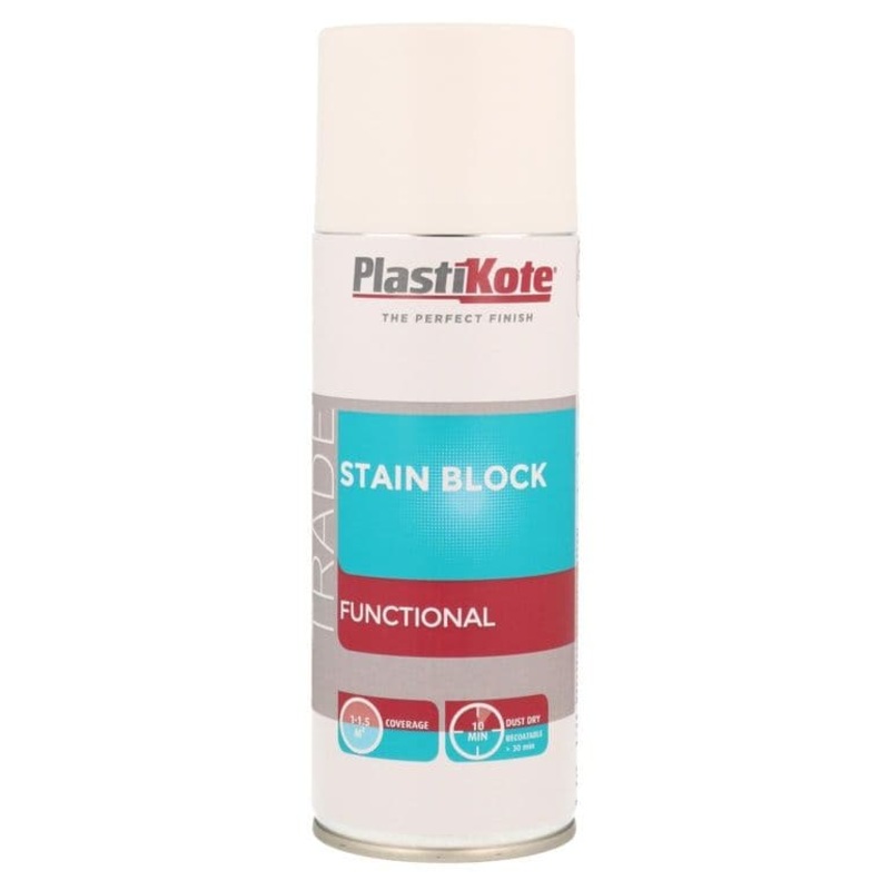 PlastiKote Stain Block Spray 400ml – White