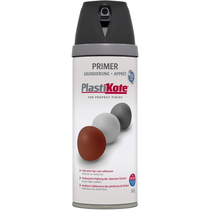 PlastiKote Twist & Spray Paint 400ml – Black Primer