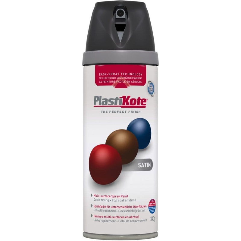 PlastiKote Twist & Spray Paint 400ml – Black Satin
