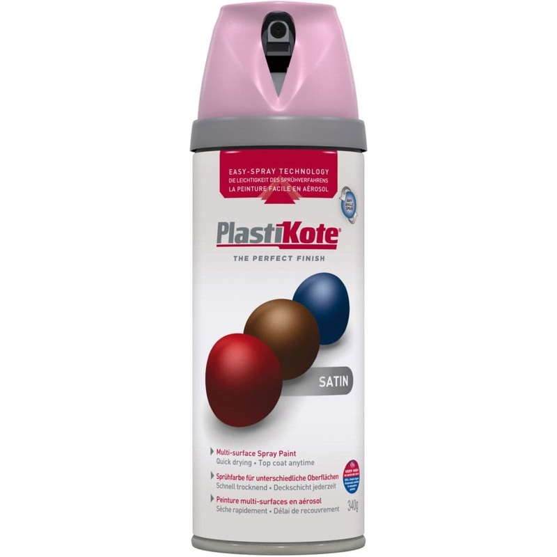 PlastiKote Twist & Spray Paint 400ml – Cameo Pink Satin