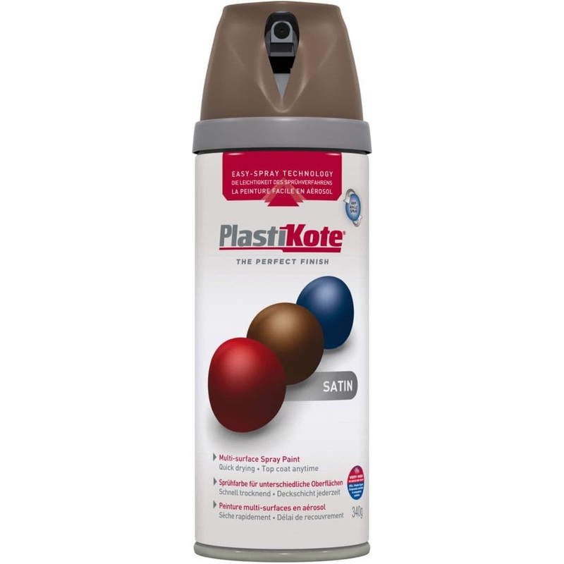 PlastiKote Twist & Spray Paint 400ml – Chocolate Brown Satin