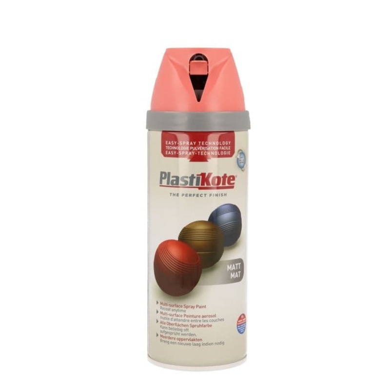 PlastiKote Twist & Spray Paint 400ml – Dusty Coral Matt